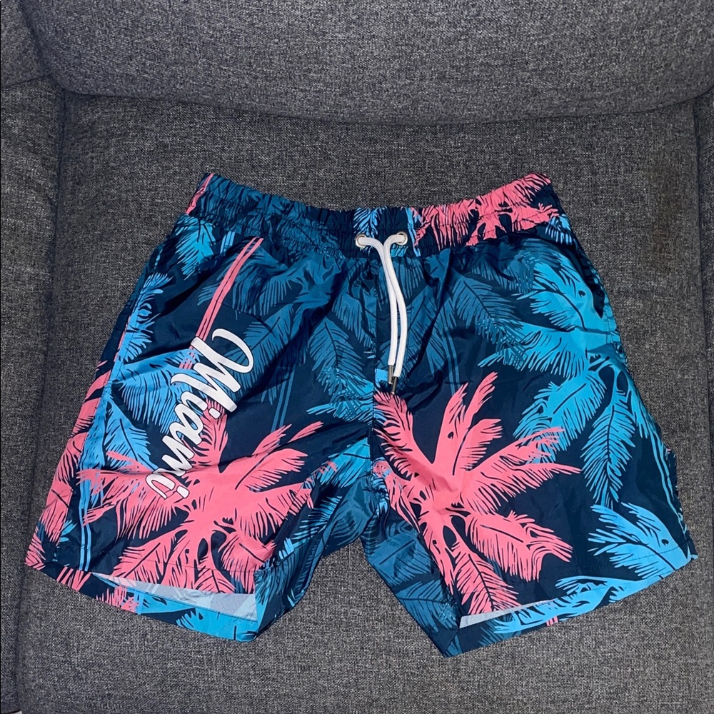 Freestyle Blue and Pink Palm Board Shorts